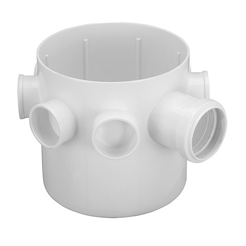 CORPO CAIXA SIFONADA COM SETE ENTRADAS BRANCO