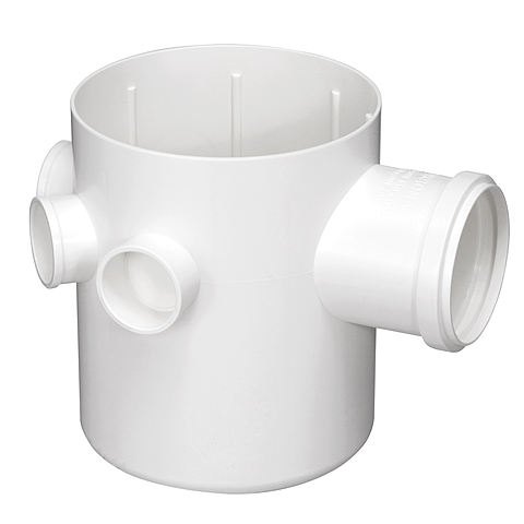 CORPO CAIXA SIFONADA COM CINCO ENTRADAS BRANCO