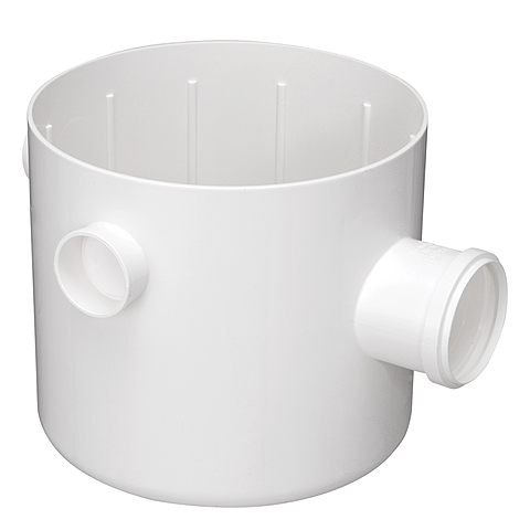 CORPO CAIXA SIFONADA COM TRÊS ENTRADAS BRANCO